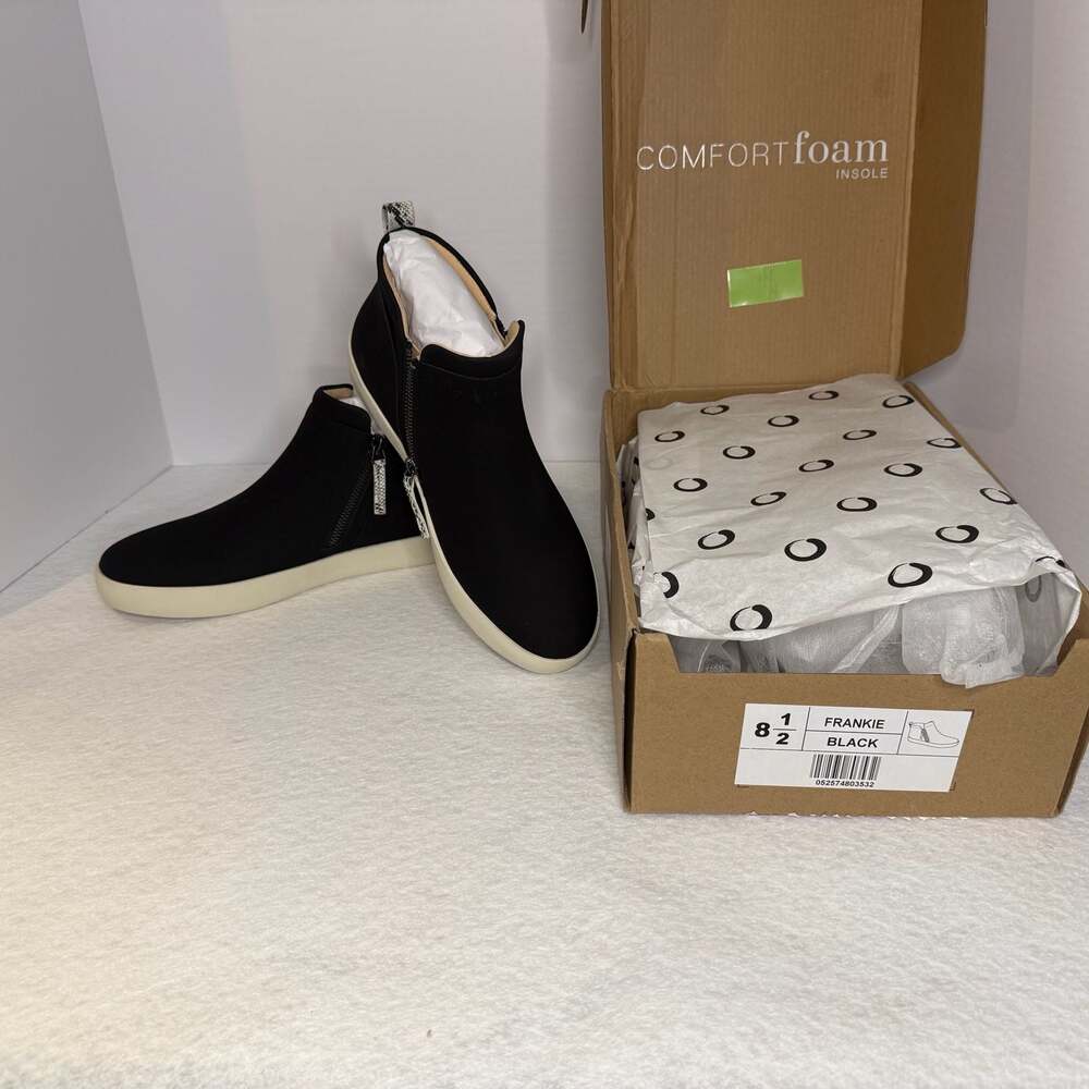 Comfort Foam Frankie Black Ankle Boots Size 8.5